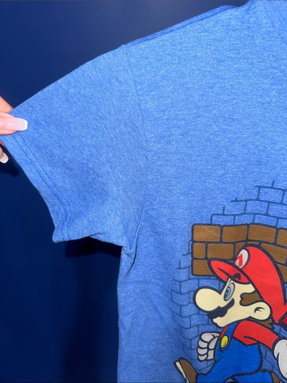 Super Mario - Blue Graphic Tee Boys Size XS - Picture 6 of 14
